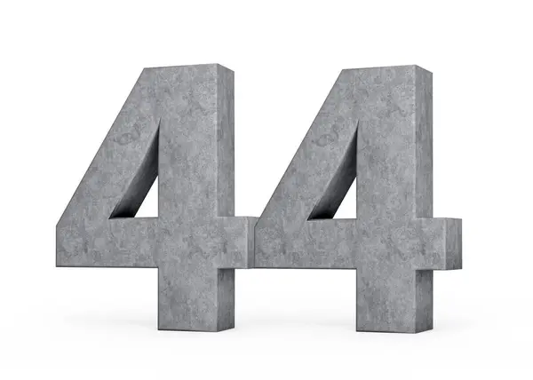 白い背景3Dのイラストの灰色の具体的な石の作られる3Dのコンクリート番号40 44ディジット — ストック写真