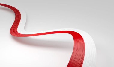 Endonezya 'nın 3d Bayrağı ve Monaco 3d Dalgalı Parlak Kurdele Beyaz Arkaplanda İzole Edildi 3d Görüntü