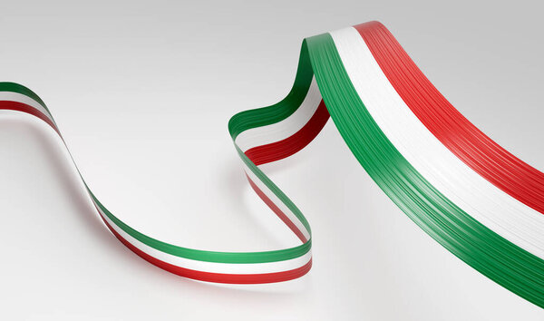 3d Flag Of Hungary 3d Waving Ribbon Flag Isolated On White Background 3d Illustration