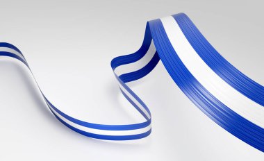 El Salvador 'un 3d Bayrağı 3d Beyaz Arkaplanda İzole Edilmiş Parlak Dalgalı Bayraklar 3d Görüntü