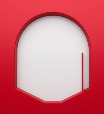 Güzel Kırmızı Arkaplan 3D Vitrin, Sahne Lüks Arkaplan 3D Görüntü