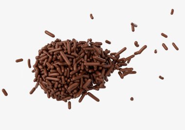 Çikolata parçacıklarından yapılmış Brigadeiro Brezilya Tatlı Topu ya da Meises 3 boyutlu Görüntü