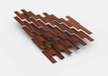 Beyaz Arkaplanda İzole Edilmiş Yüksek Kaliteli Kusursuz Kahverengi Tahta Kalaslar