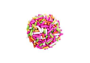 Brigadeiro Geleneksel Brezilya Tatlı Topları Renkli Şekerleme veya Meises 3D Görüntü