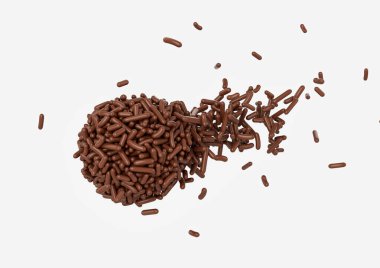 Çikolata parçacıklarından yapılmış Brigadeiro Brezilya Tatlı Topu ya da Meises 3 boyutlu Görüntü
