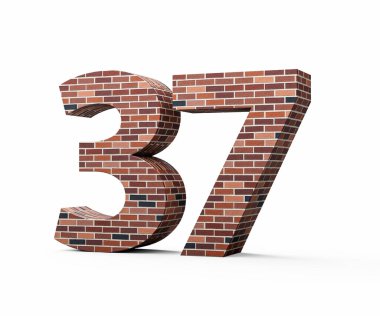 Tuğla Duvarı 37 numara Tuğla Duvarı 3 boyutlu resimden yapılmış.