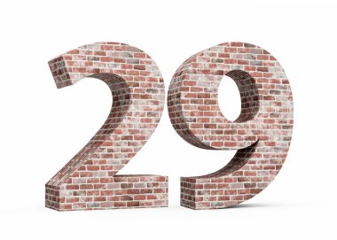 29 numara. Eski Grunge Duvarı 'ndan yapılmış. 3 boyutlu bir resim.