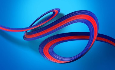 Kamboçya 'nın 3d Bayrağı 3d Dalgalı Parlak Kamboçya Kurdelesi Mavi Arkaplan 3d Görüntü
