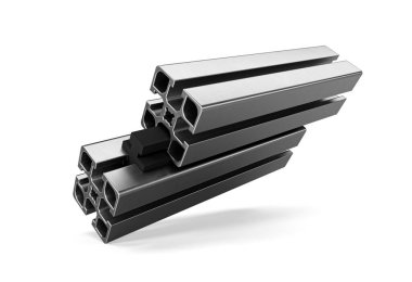 Parlak Gri Çıkarılmış Alüminyum Profili Kapılar ve Pencereler İçin Mükemmel 3d Görüntü Oluşturma