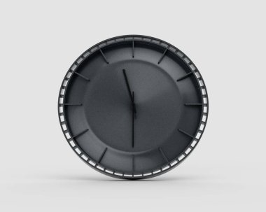 Modern Kömür Duvarlı Saat 11: 30 Modern İç mekan 3D Görüntü için