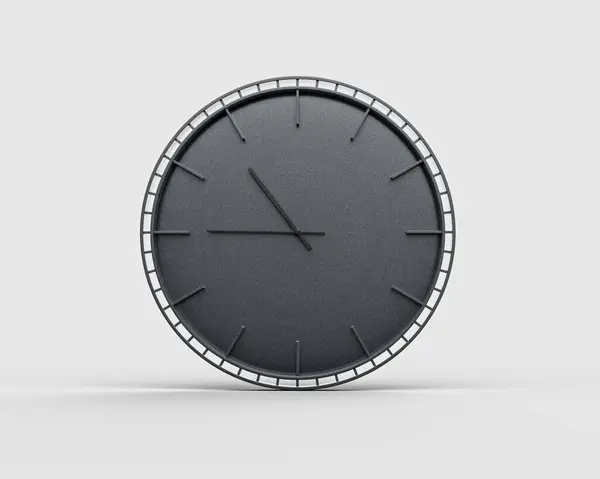 stock image A Modern Dark Gray Wall Clock Ten Forty Five 10:45 Minimalist For Modern Interiors 3D Illustration