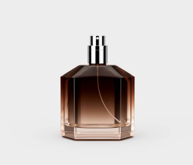 Amber Toned Kristal Cam Parfüm Şişesi Zarif ve Şatafatlı Tasarım 3D