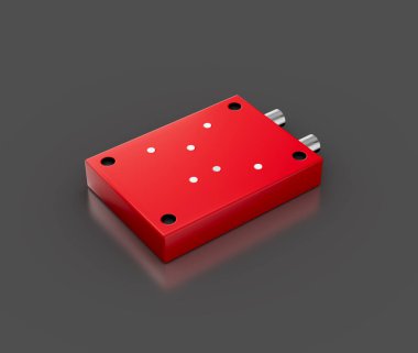 Modern dikdörtgen Kırmızı Mini Kasa Yüksek kalite 6 Kollu Anahtar Kilidi 2 Bolt 3D Görüntü