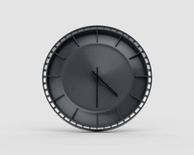 Modern Kömür Kara Duvar Saati: 4: 30 Modern İç mekan 3D Görüntü için 4: 30