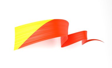 3d Flag Of Bhutan 3d Wavy Shiny Bhutan Ribbon Flag Isolated On White Background 3d Illustration clipart