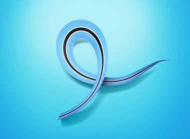 Botswana 'nın 3d Bayrağı 3d Dalgalı Parlak Botsvana Bayraklı Gökyüzü Mavisi Arkaplan 3d Görüntü