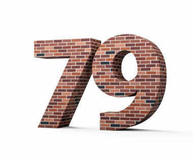 Tuğla Duvarı 7979 haneli Renkli Tuğla Duvarı 3D Görüntü