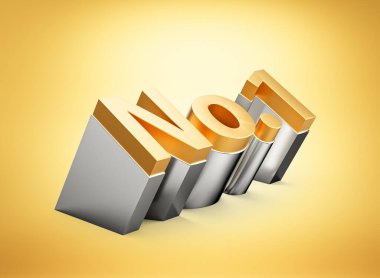 Bir Numaralı Metin Gümüş ve Altın Tasarımlı Parlak Metalik Çizim 3 boyutlu