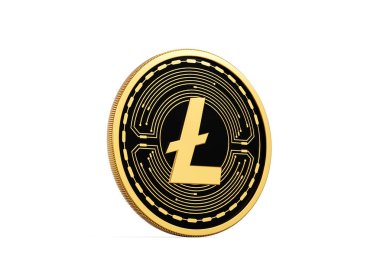 3D Altın ve Siyah Yuvarlak Şifreleme Edebiyatı Beyaz Arkaplanda İzole Edildi 3D Görüntü