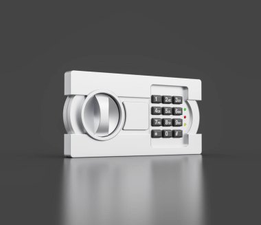 Metalik bitiş dijital kasası, şifreleme kilidi ve 3B Görüntü için dairesel sapı var.