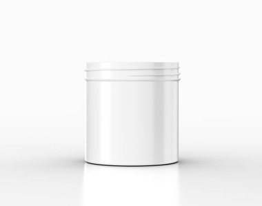 Düz Beyaz Silindirik Dondurma Kutusu Model 3D Görüntü için Mükemmel