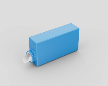 Parlak Mavi Yıkama Şişesi Pompa Söndürücü Sergisi Modern Tasarım 3D İllüstrasyon