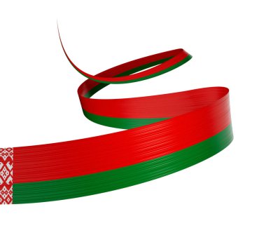 Beyaz Arkaplan 3D Görüntü Üzerinde İzole Edilmiş Beyaz Dalgalı Bilinç Kurdelesi Bayrağı