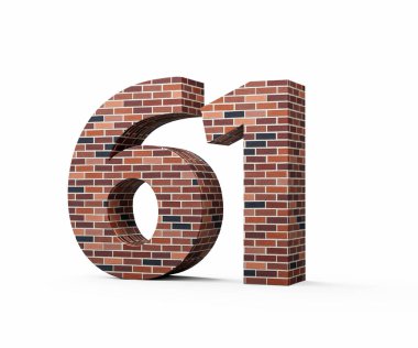 Altmış bir numaralı tuğla duvarı. Üç boyutlu renkli tuğla duvarından yapılmış 61 basamaklı.