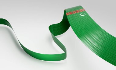 Türkmenistan 'ın 3d Bayrağı 3d Beyaz Arkaplanda İzole Edilmiş Parlak Dalgalı Bayraklar 3d Görüntü