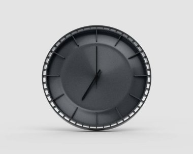 Modern Kömür Kara Duvar Saati: 07: 00 Modern İç Görüntü için 7: 00