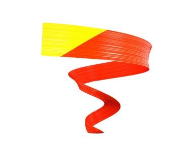 Bhutan 'ın 3d Bayrağı 3 d Dalgalı Parlak Dalgalı Kurdele Bayrakları Beyaz Arkaplanda İzole Edildi 3d Görüntü