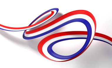 Hırvatistan 'ın 3d. Bayrağı Hırvatistan' ın Beyaz Arkaplanda Bayrak Dalgalanıyor 3d Görüntü