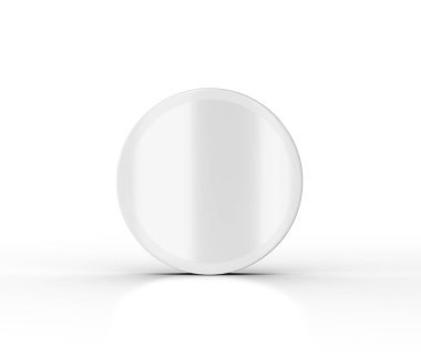 Düz Beyaz Silindirik Dondurma Kutusu Model 3D Görüntü için Mükemmel