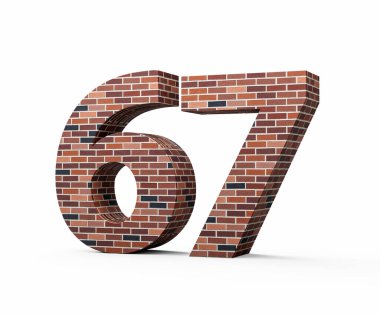 Tuğla Duvarı 67 numara Tuğla Duvarı 3 boyutlu resimden yapılmış.