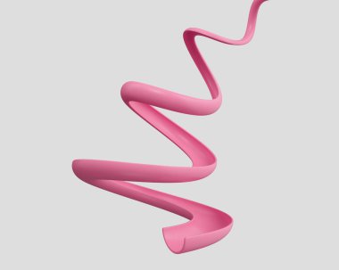 İnsan Sindirim Sistemini ya da Bağırsak İzi Benzetimi 3B İllüstrasyonunu andıran 3d Spiral tasarımı