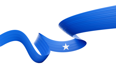 Somali 'nin 3d Bayrağı 3d Parlak Dalgalı Somali Kurdelesi 3d Görüntü