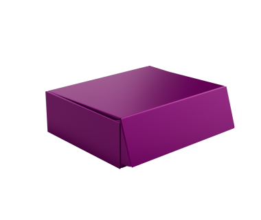 Mor Karton Kutu Kapalı Showcase Mockup Modern Tasarım Ürün Görünümü 3d İllüstrasyon