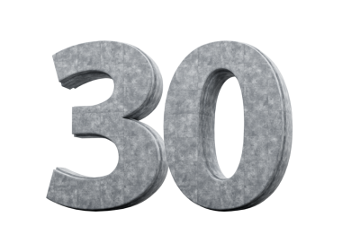 Beton Numarası 30 haneli Gri Beton Taş Beyaz Görüntü
