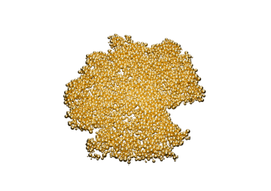 Almanya Haritası Yüksek Kaliteli Altın Parlak Metalik Boncuklar veya Toplar 3D İllüstrasyon