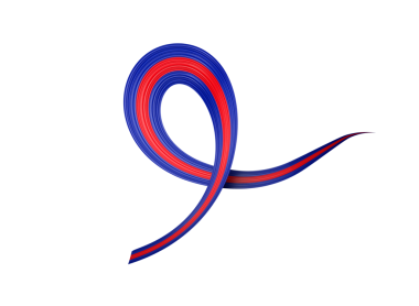 Kamboçya 'nın 3d Bayrağı Parlak Dalgalı Farkındalık Kurdelesi Kamboçya' nın 3d Görüntü