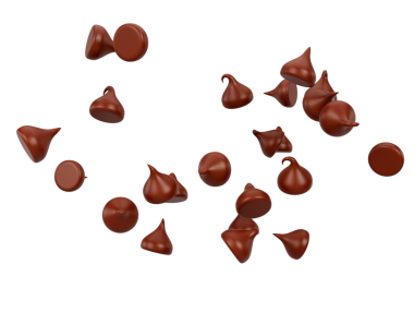 Sütlü Çikolata Kırıntıları Mavi 3d Görüntü