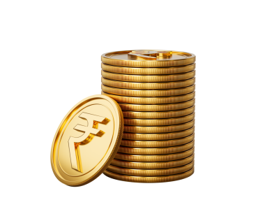 3D Yığın Altın Hint Bozuklukları Parlak Yuvarlak Paralar Yığın 3D Resimler