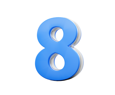 3d Mavi 8 Sekiz basamaklı 3d Sekiz Numara 3d Görüntü