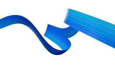 3d Dalgalı Mavi Bayrak 3d Soyut Kurdela Bayrağı Beyaz Arkaplanda İzole Edildi 3d Görüntü