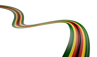 Kızıl Arkaplanda Zimbabve Bayrağı Dalgalanan Kurdele ya da Sancak Bağımsızlık Günü 3d İllüstrasyon