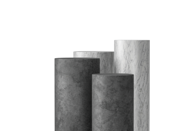 Dört Silindirik Beton Podyum Mermer desenli Ürün Şovu 3d İllüstrasyon için ideal