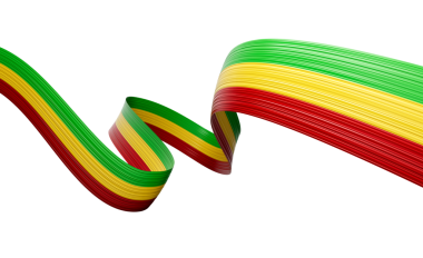 3d Mali Bayrağı 3d Parlak Dalgalı Mali Kurdelesi 3d Görüntü