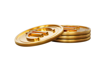 3d Yığın Altın Avrupa Bozuklukları Parlak Yuvarlak Paralar Yığını 3d İllüstrasyon