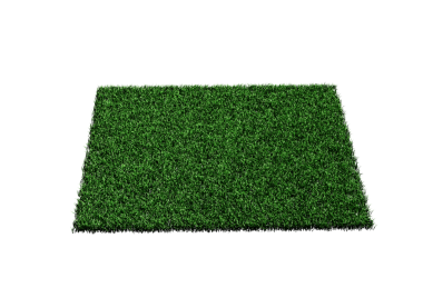 Dikdörtgen Şekil Yeşil Çimen Alanı 3B Görüntü