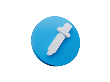 Bırakma simgesi 3D izometrik. Mavi Yuvarlak Web Tasarım Grafiği. Bildirim Simgesi 3d illüstrasyonu